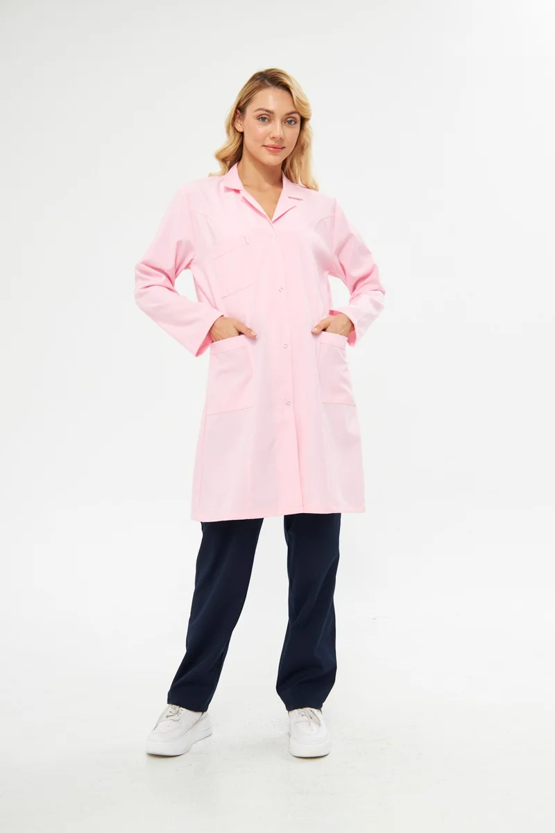 Mervem Alpaca Fabric Course Apron Pink