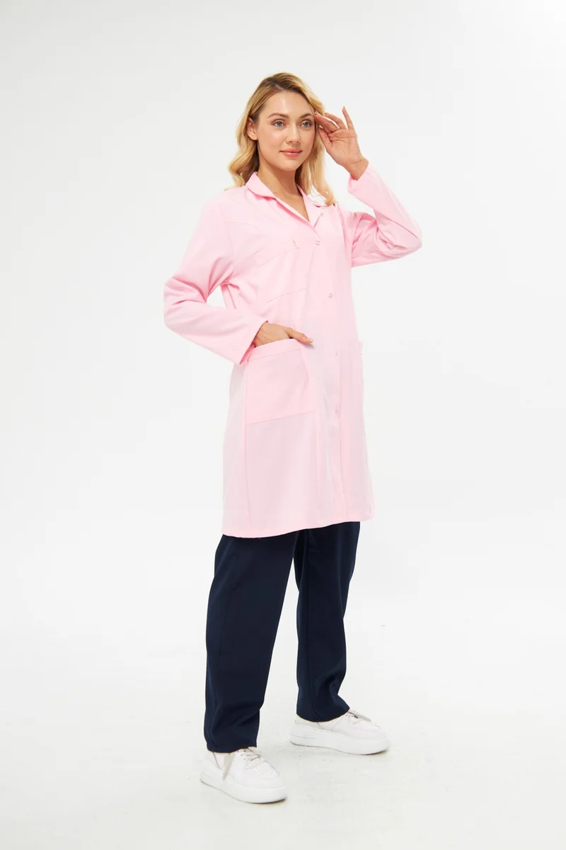 Mervem Alpaca Fabric Course Apron Pink