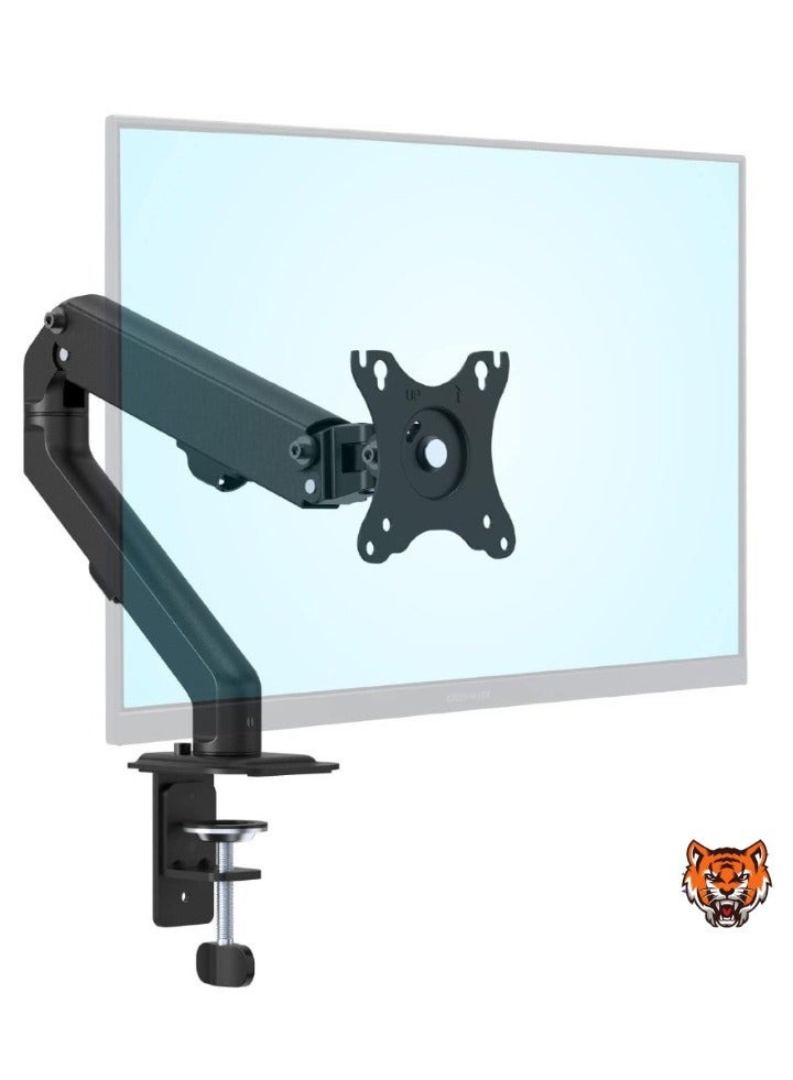 TIGER "Adjustable Single Monitor Mount – Mechanical Arm, Swivel VESA Compatibility for 17''-27'' Screens, Supports Up to 15.5 lbs"  - Image 1