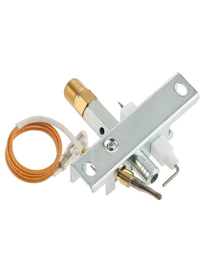Hicello Universal LPG Propane Pilot Burner Assembly with Thermocouple - 25cm Wire & 4.8mm Terminal - Direct Replacement for Patio Heater, Fire Pit, Outdoor Heater Parts - Fits M8*1 Copper Tube - Image 1