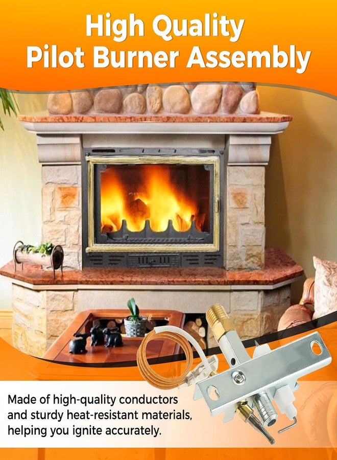 Hicello Universal LPG Propane Pilot Burner Assembly with Thermocouple - 25cm Wire & 4.8mm Terminal - Direct Replacement for Patio Heater, Fire Pit, Outdoor Heater Parts - Fits M8*1 Copper Tube - Image 5