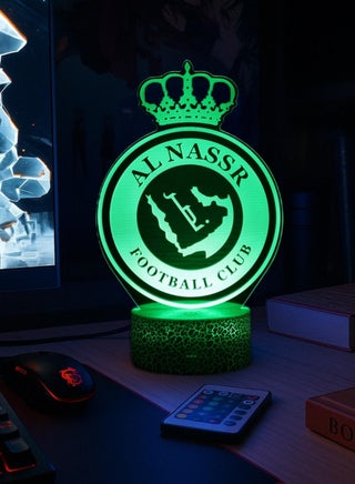 Al Nassr 3D Night Light, Illusion Lamp, LED Gaming Lights with RGB 16 Color Changing, 4 Dynamic Flashing Modes, 1–24H Timer Off, Remote Control & Touch - Football Fans Gift & Bedroom Decor, Gaming Decor, Room Decoration - view 2