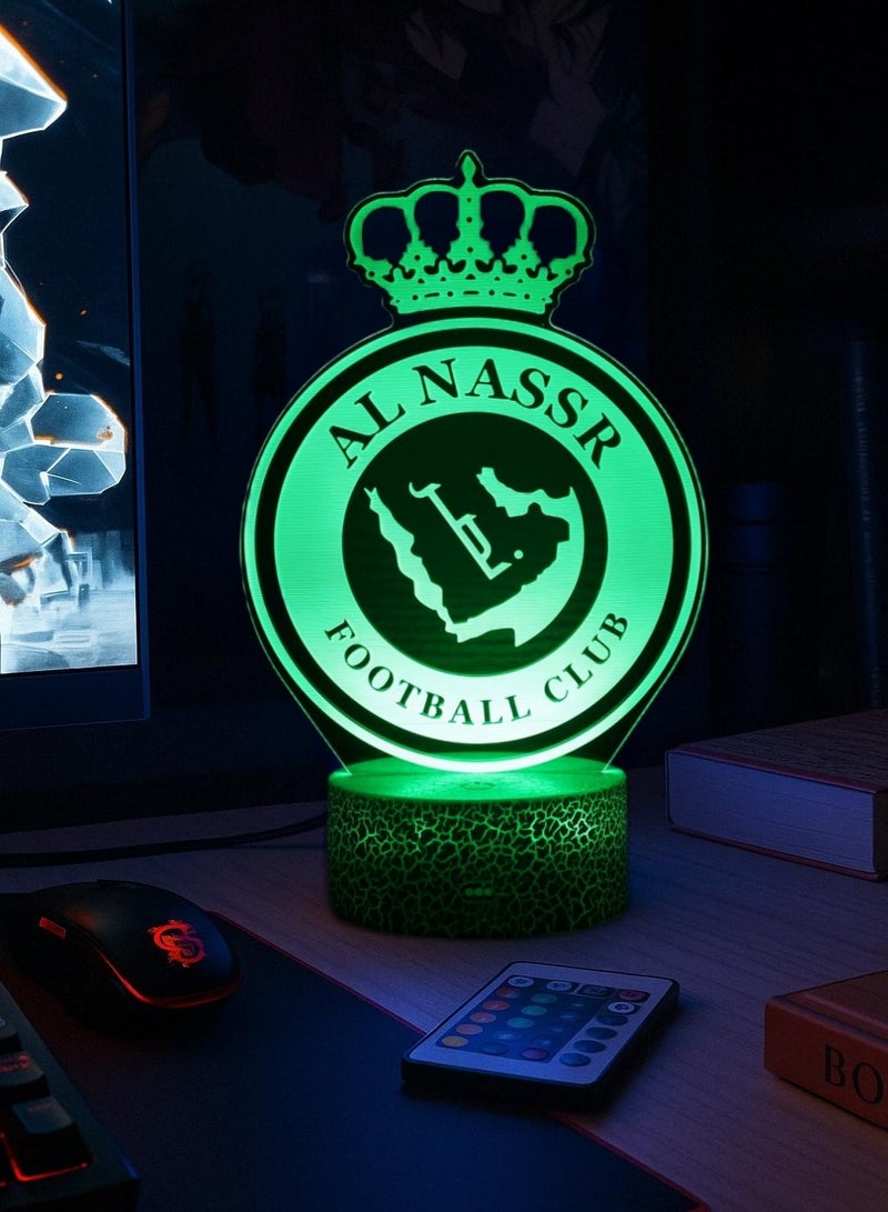 إيه آن د دبليو مصباح ليلي ثلاثي الابعاد للنصر, اضاءه قيمنق LED RGB 16 لون, 4 أوضاع وميض ديناميكية, مؤقت إيقاف 1-24 ساعة, تحكم بالريموت واللمس, قيمنق ديكور, زينة غرفة نوم, هدية لمحبي كرة القدم - Image 2
