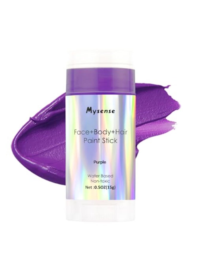 Mysense Purple Face Body Hair Paint StickWater Based Washable Temporary Hair ColorNontoxic Cream Body Paint for Adults and Children Halloween Costume Ursula Sea Witch Amethyst Cosplay Makeup05oz - Image 1