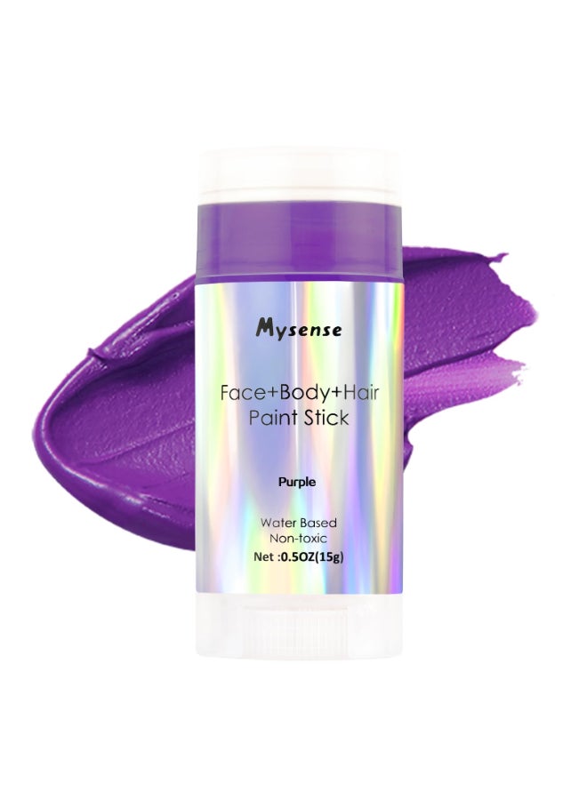 Mysense Purple Face Body Hair Paint StickWater Based Washable Temporary Hair ColorNontoxic Cream Body Paint for Adults and Children Halloween Costume Ursula Sea Witch Amethyst Cosplay Makeup05oz - Image 2
