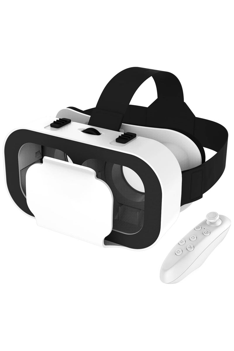 3D Virtual Reality Headset with Bluetooth Remote Control, Fully Compatible with 4.7-6.5 Inch iPhone and Android Smartphones, Ideal for Immersive Gaming and Movies, Perfect Gift for Kids and Adults - Image 2