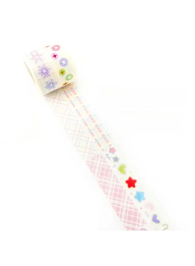 Plaid Bubble Collage Grid Tape Colorful Decorative Stickers For Journals Planners Scrapbooking - Image 1