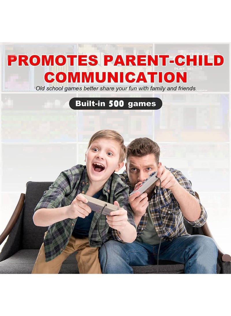 SYOSI Excefore Classic Retro Mini Game Console, Built-in 500 Classic Games with 2 Controllers, HDMI Port - Children Gift, Happy Childhood Memories - Image 5