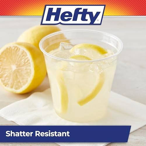 Hefty Party Perfect Clear Plastic Cups, Small Clear Cups for Parties, Wedding Receptions, Birthday Parties, Office Gatherings, and More, Recyclable, 9 Ounce, 40 Count - Image 4