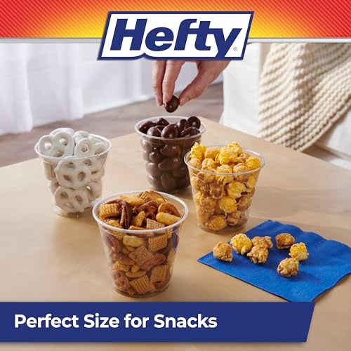 Hefty Party Perfect Clear Plastic Cups, Small Clear Cups for Parties, Wedding Receptions, Birthday Parties, Office Gatherings, and More, Recyclable, 9 Ounce, 40 Count - Image 5