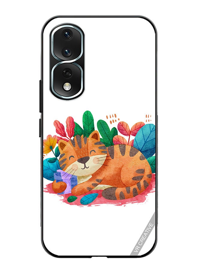 VR CREATIVE Protective Case Cover For Honor 80 Pro Sleepy Cat Design Multicolour - Image 1