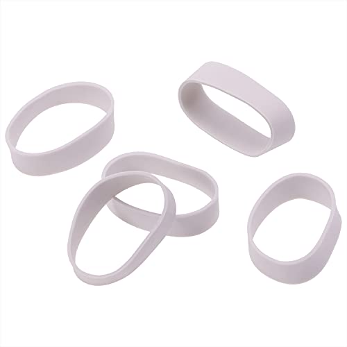 ONLYKXY1.1 inch/28.4 mm Diameter Gray Flat Rubber Bands Elastic Bands Supplies Rubber Rings Thick Rubber Bands for School Home or Office(200 Pcs Grey) - Image 1