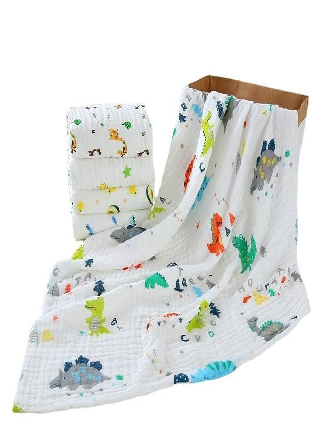 TERI BERI Baby Muslin Cotton Baby Bath Towel Extra Soft Super Absorbent Towels for Infants, New Born Babies and Toddlers (0-3 Years) (White Printed) - Image 5