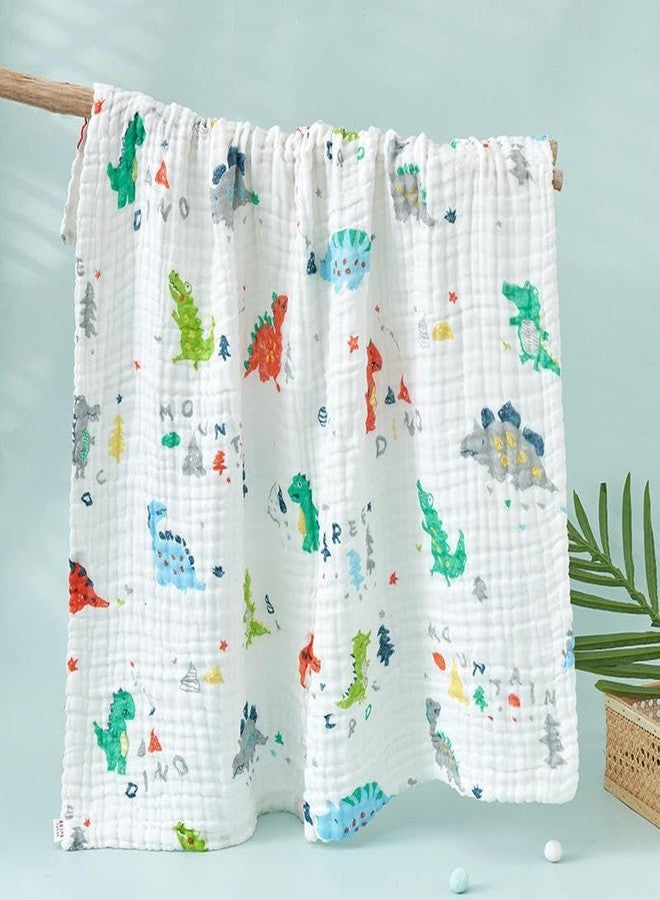TERI BERI Baby Muslin Cotton Baby Bath Towel Extra Soft Super Absorbent Towels for Infants, New Born Babies and Toddlers (0-3 Years) (White Printed) - Image 2
