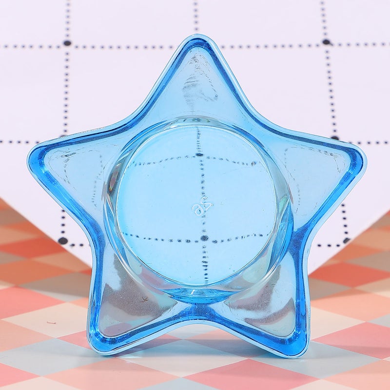 4 Pcs Candlestick Star Shape Candle Holder Romantic Colored Glass Candlestick Cup Home Desktop Ornament Supplies ( ) - Image 5