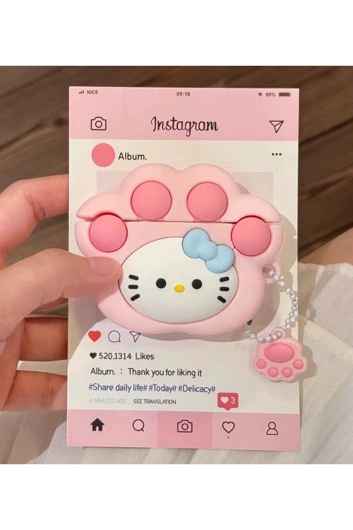 general AirPods 3rd generation silicone wireless Bluetooth protective case, cartoon design, Apple wireless Bluetooth headphones protective case, made of silicone material, with a creative and soft exterior.