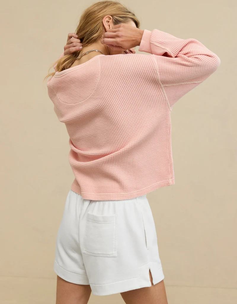 آري من امريكان ايجل Waffle Henley Regular Fit Shirt
