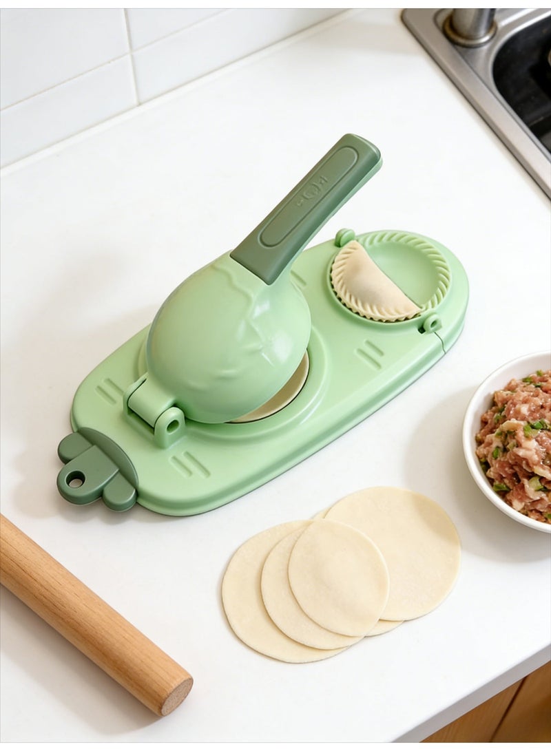 CKIKH A handy tool for making dumplings, a convenient and quick dumpling wrapper press for easy and easy dumpling making in the home or restaurant. (Green) - Image 3