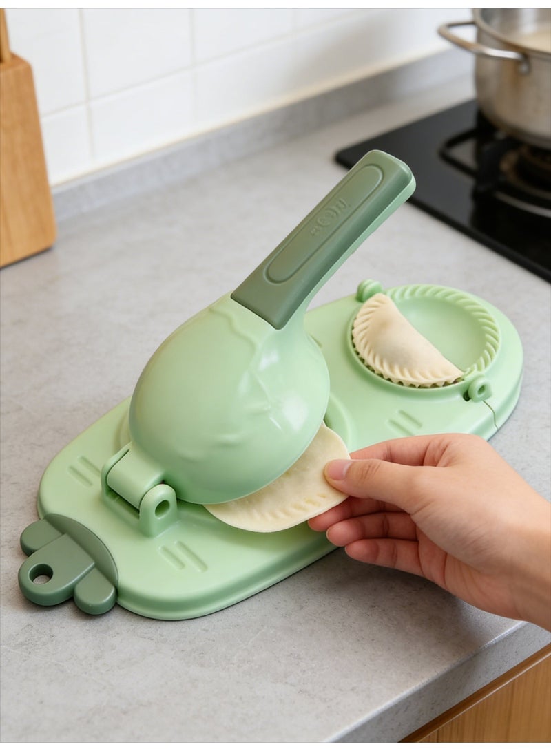 CKIKH A handy tool for making dumplings, a convenient and quick dumpling wrapper press for easy and easy dumpling making in the home or restaurant. (Green) - Image 2