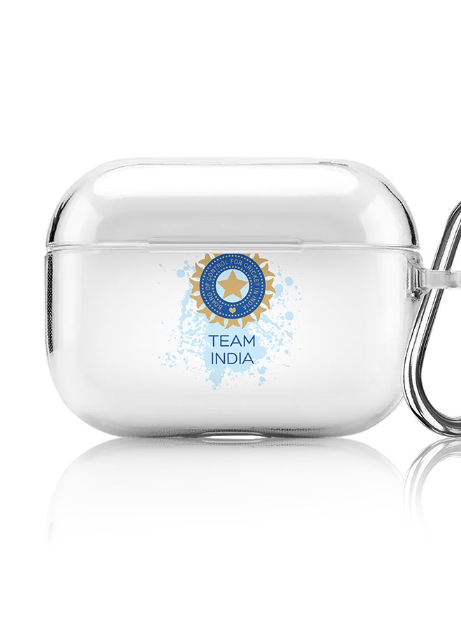 Stylizedd Classic Clear printed Case for Apple AirPods Pro 2nd Generation Thin Transparent Cover [Designed for Apple AirPods Pro 2nd Generation] - Team India - Image 1