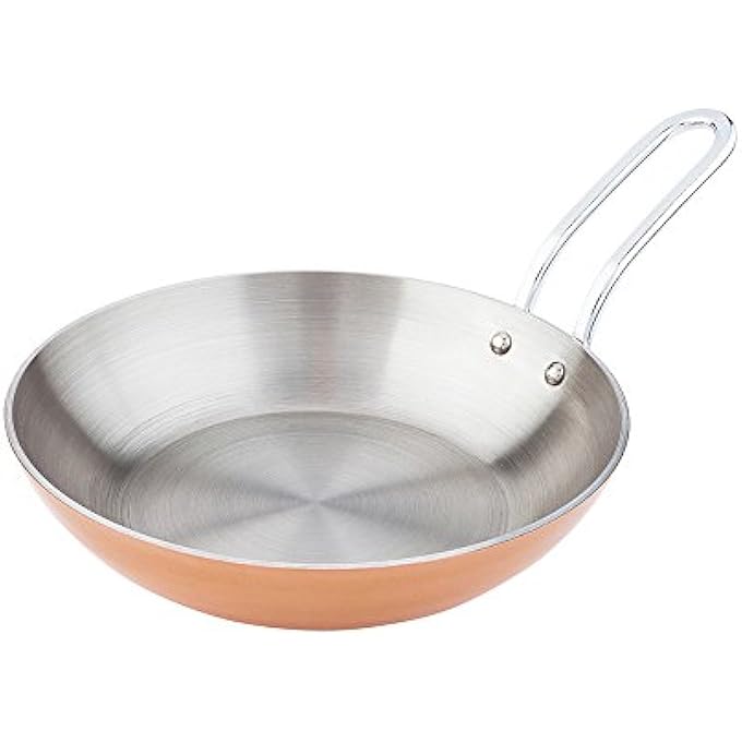 Restaurantware 65 Inch Mini Skillet 1 Curved Cooking Skillet  Stain Resistant With Handle Copper Stainless Steel Frying Pan Dishwasher Safe For Meals Or Desserts - Image 2