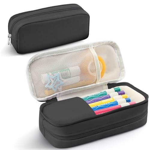 HOHOM Pencil Case Large Capacity Pencil Pouch Holder Box Marker Storage Bag Desk Organizer Stationery Organizer for School Supplies Office Travel Organizers Office College - Image 1
