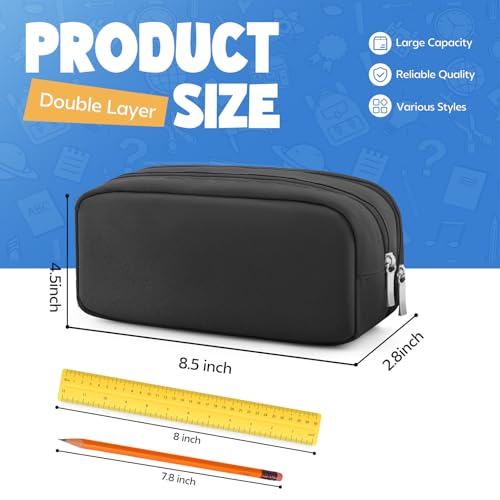 HOHOM Pencil Case Large Capacity Pencil Pouch Holder Box Marker Storage Bag Desk Organizer Stationery Organizer for School Supplies Office Travel Organizers Office College - Image 3