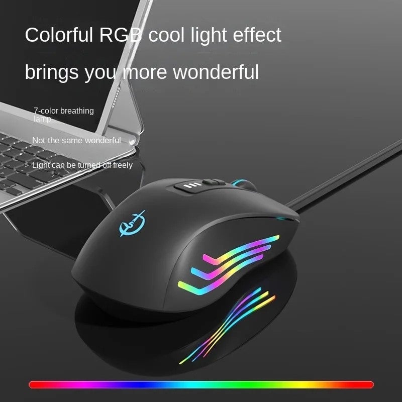 Y&D RGB Gaming Mouse - Adjustable DPI & Programmable Buttons - Ergonomic Wired USB Mouse for PC Laptop - Silent Click - Image 4