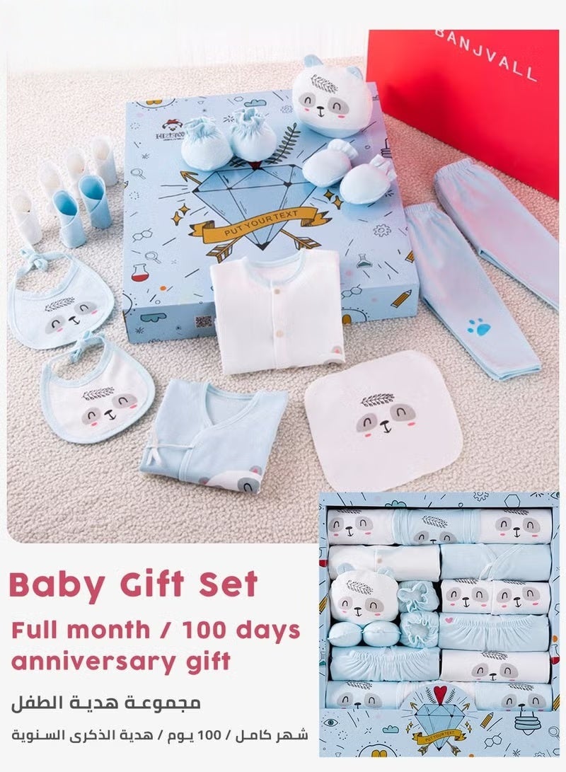 HOOKOR 18 PCS Newborn Baby Gift Box Babies Clothes Set Infant Clothing Rompers Coat Socks Hat 100% Cotton for Boys & Girls - Image 2