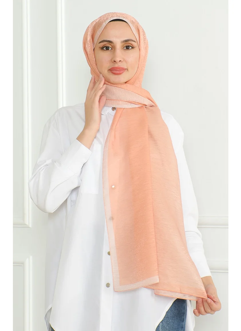 Sefa Merve Karaca Degrade Shimmer Shawl 81059-02 Salmon