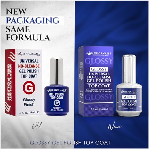 AMERICANAILS .COM Americanails Gel Polish Top Coat Original Dual Cure Formula Long Lasting Soak Off UV LED Fast Drying Nail Gel Glossy Finish 5 oz - Image 5