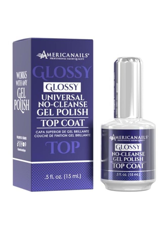 AMERICANAILS .COM Americanails Gel Polish Top Coat Original Dual Cure Formula Long Lasting Soak Off UV LED Fast Drying Nail Gel Glossy Finish 5 oz - Image 1