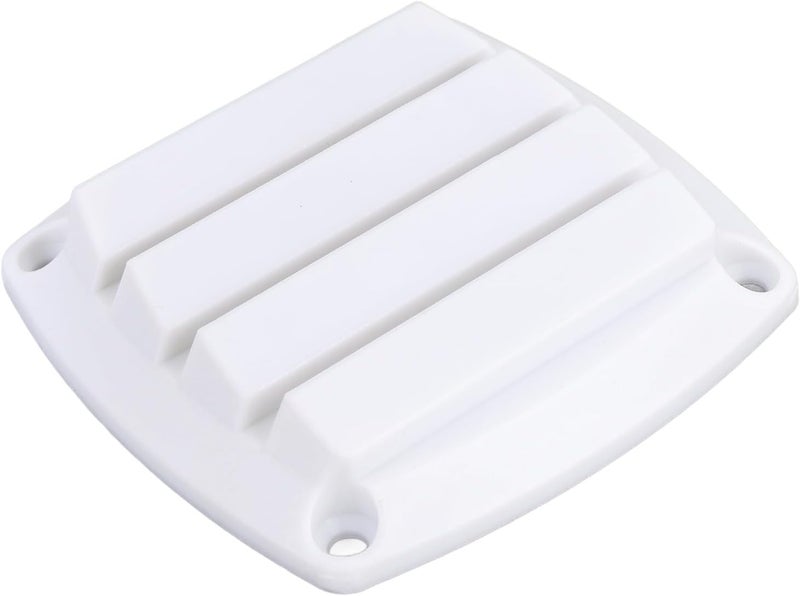 Focket Plastic Louvered Vent, 3 Inch Exhaust Vent Cover with Weather Design for Boat RV Soffit and House Walls (White) - Image 2