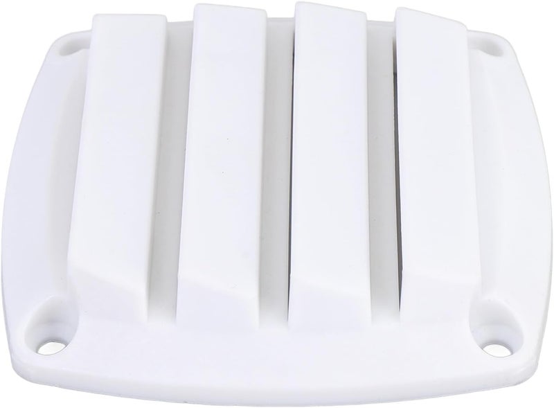Focket Plastic Louvered Vent, 3 Inch Exhaust Vent Cover with Weather Design for Boat RV Soffit and House Walls (White) - Image 1