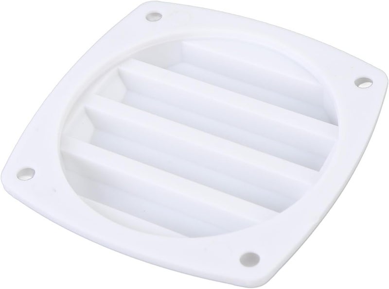 Focket Plastic Louvered Vent, 3 Inch Exhaust Vent Cover with Weather Design for Boat RV Soffit and House Walls (White) - Image 4