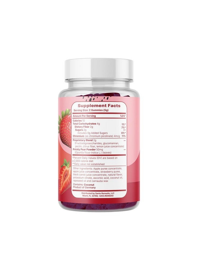 Santo Remedio, Entalla, Skinny Yummy Gummy, Nutritional Supplement, Gummy Fiber for Digestive Gut Support, 60 Fiber & Prebiotic Gummies, Strawberry Flavor, 30 Servings - Image 4