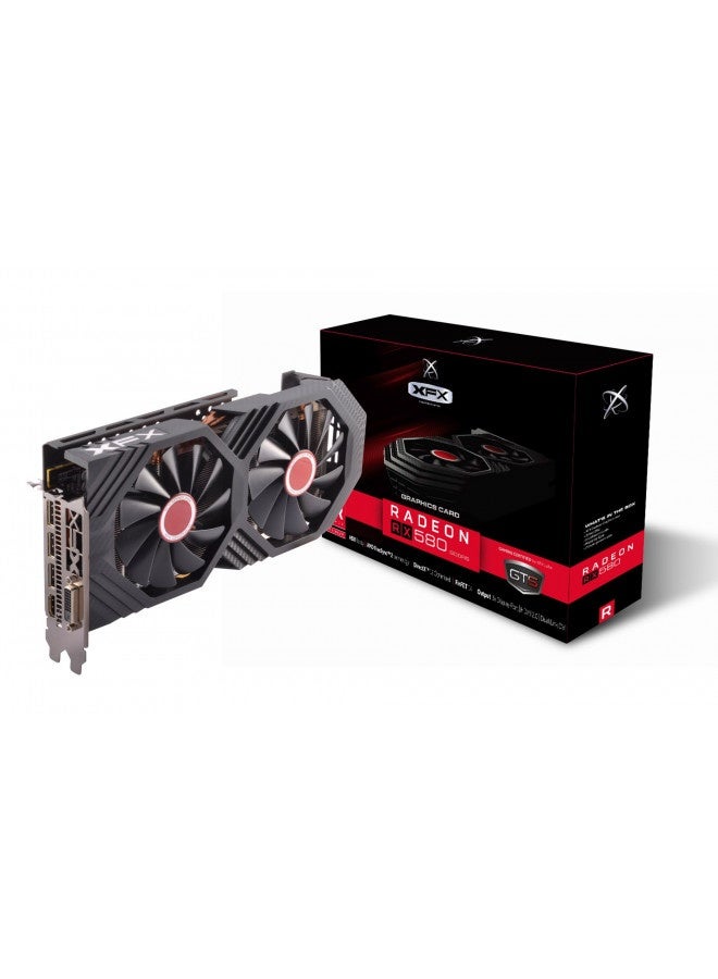 XFX بطاقة الرسوميات Xfx Radeon Rx 580 Gts Xxx Edition 1386Mhz Oc+, 8Gb Gddr5, جاهزة للواقع الافتراضي, ثنائية البيوس, 3Xdp Hdmi Dvi, Amd (Rx-580P8Dfd6) - Image 1