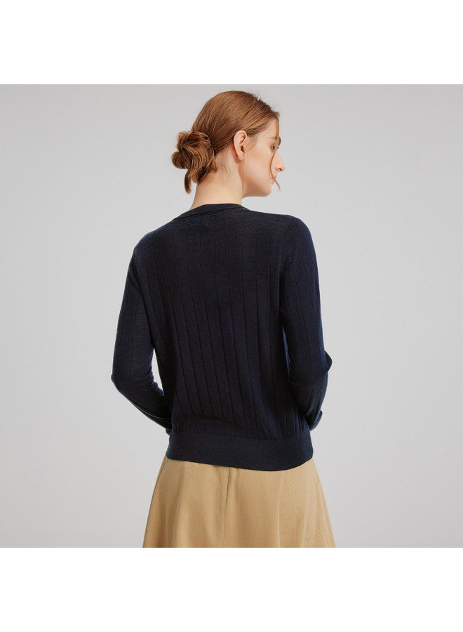 Hush Puppies Autumn And Winter Casual Commuting Elegant Cashmere Women's Knitted Sweater Soft And Warm Early Autumn Warm Open-front Cardigan Coat - Image 4