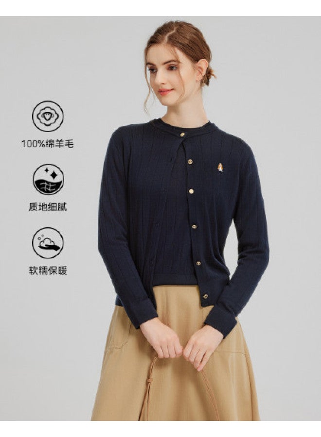 Hush Puppies Autumn And Winter Casual Commuting Elegant Cashmere Women's Knitted Sweater Soft And Warm Early Autumn Warm Open-front Cardigan Coat - Image 1