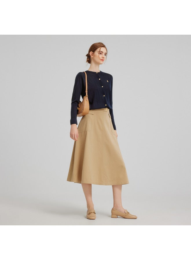 Hush Puppies Autumn And Winter Casual Commuting Elegant Cashmere Women's Knitted Sweater Soft And Warm Early Autumn Warm Open-front Cardigan Coat - Image 5