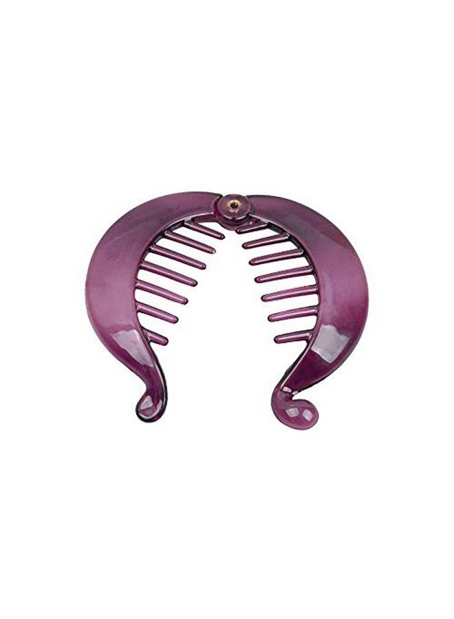 Natuworld 4Pcs 2.5 Inch Banana Fish Hair Clips Barrette Effortless Beauty Assorted Side Combs Ponytail Hair Clip Comb Pin French Round Banana Clips Hair Accessories For Women Ladies Girls (Color Random) - Image 3