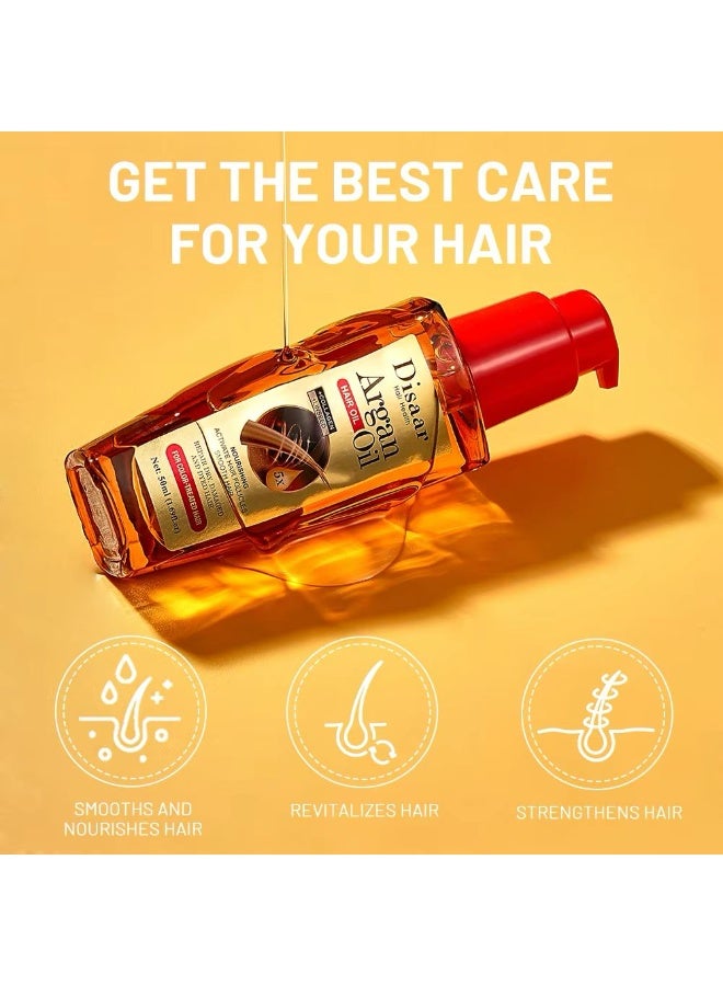 Disaar Hair Health Argan Oil with Collagen & Linseed Hair Serum – Nourishing & Repairing Treatment for Dry, Damaged & Color-Treated Hair, 50ml - Image 4