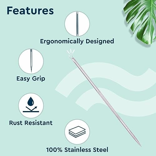 GUBB Pimple, Acne, and Blackhead Remover Tool Kit - Professional Stainless Steel Extractor Set for Blemish-Free Skin - Precision Tools for Effective Extraction, Pore Cleansing, and Skin Care. Elevate Your Skincare Routine with this Dermatologist-Approved Kit for Safe and Precise Blemish Removal - Image 5