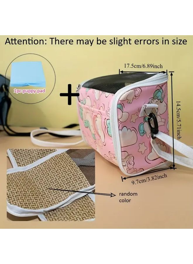 Light Blue Small Parrot Portable Pet Bird Tote Bag Durable Fabric Transparent Zipper Handle Outdoor Training Travel Accessories - Image 3