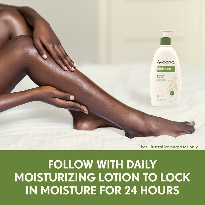 Aveeno Daily Moisturizing Body Wash for Dry Skin with Soothing Oat ; Rich Emollients, Creamy Shower Cleanser, Gentle, Soap-Free and Dye-Free, Light Fragrance, 18 fl. oz. - Image 3
