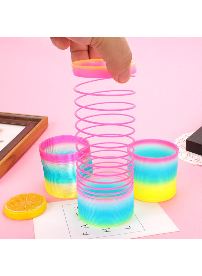 Rainbow Circle Spring Circle Kindergarten Rewards Graduation Small Gifts Stacking Circle Toys Cheap Small Gifts Pushing Stall-Color:Medium Boxed Rainbow Hoops 20 Pieces  - Image 4