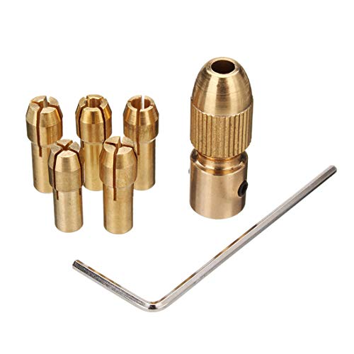 THEMISTO 5mm Shank Metal Drill Chuck Collet Bits Rotary with Screw, 0.5-3 mm for RS775 motor - Image 2