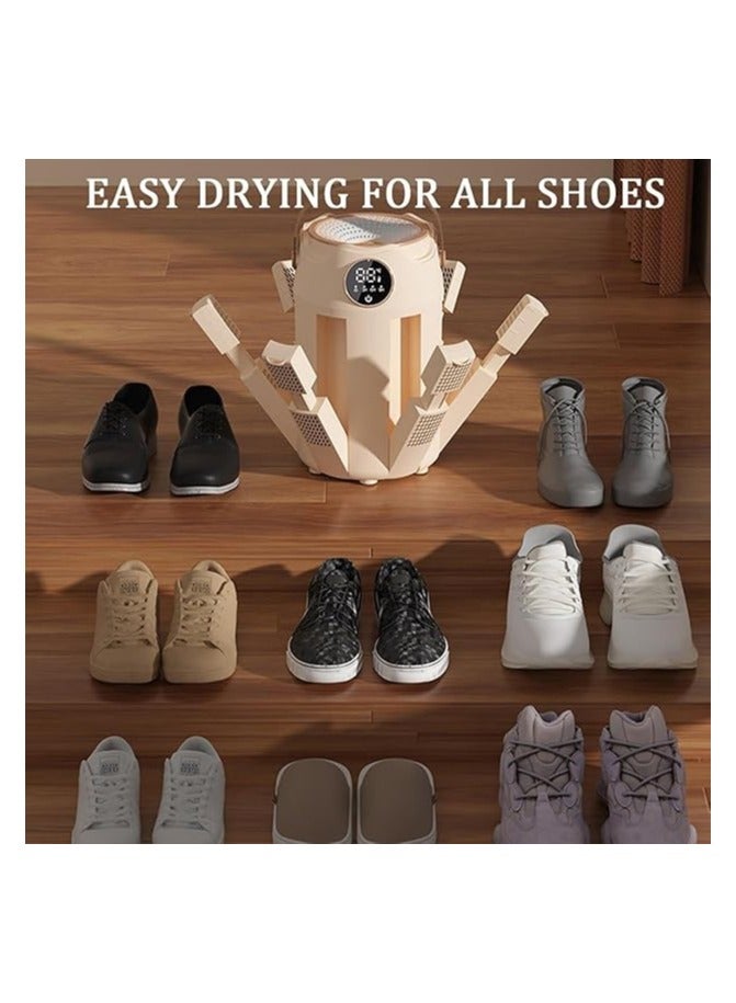 general 6-arm dryer, portable shoe heater with digital touch screen, electric shoe dryer with 3-hour / 6-hour / 9-hour timer, 360° hot air circulation, quick drying, odor elimination, suitable for hotels and homes - Image 4