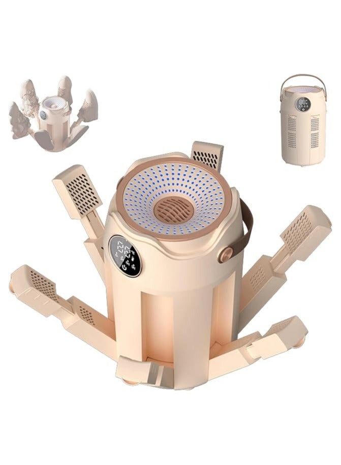 general 6-arm dryer, portable shoe heater with digital touch screen, electric shoe dryer with 3-hour / 6-hour / 9-hour timer, 360° hot air circulation, quick drying, odor elimination, suitable for hotels and homes - Image 1