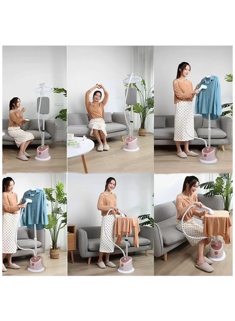 بيوينتي بويينتي 2000 واط مكواة الملابس العمودية، قابلة للتعديل في الارتفاع مع لوح كي مدمج، خرطوم بخار عازل للحرارة، تسخين في 40 ثانية، فوهة من الفولاذ المقاوم للصدأ، مكواة كهربائية عمودية قابلة للتعليق - Image 4